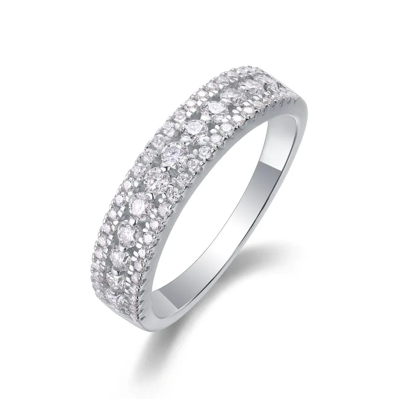 Eternity Ring Moissanite Jewelry VVS1 Moissanite Ring Fashion Jewelry Diamond Rings Silver S925 Ring