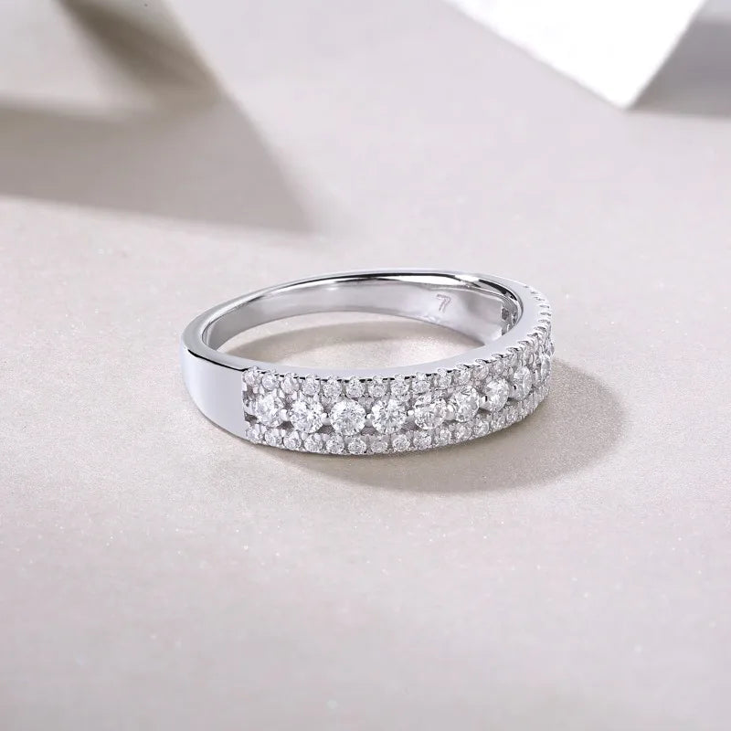 Eternity Ring Moissanite Jewelry VVS1 Moissanite Ring Fashion Jewelry Diamond Rings Silver S925 Ring