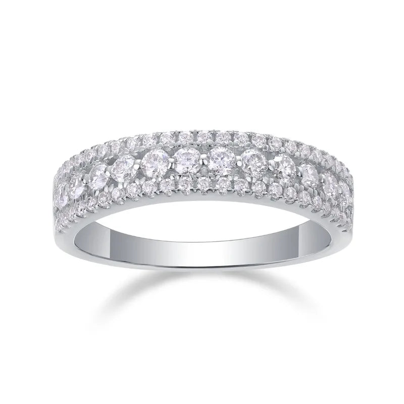 Eternity Ring Moissanite Jewelry VVS1 Moissanite Ring Fashion Jewelry Diamond Rings Silver S925 Ring